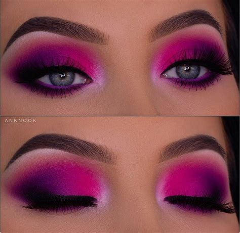 Pink and Purple Eyeshadow Look