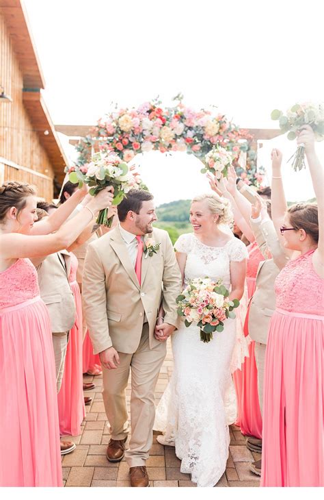 Pink and white wedding