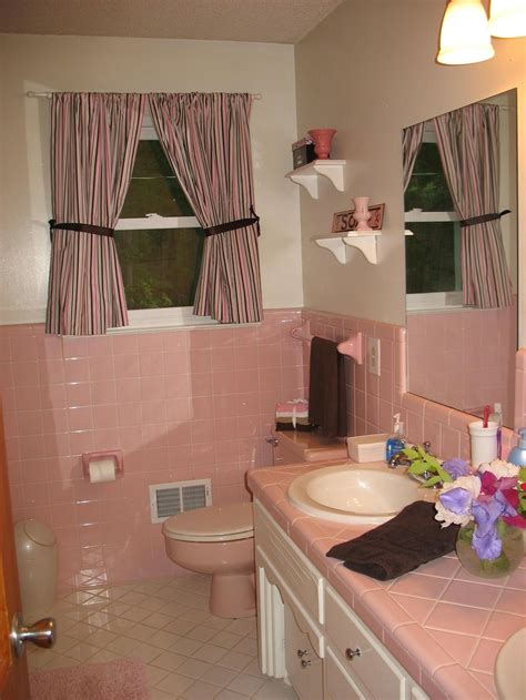 Pink and Brown Bathroom