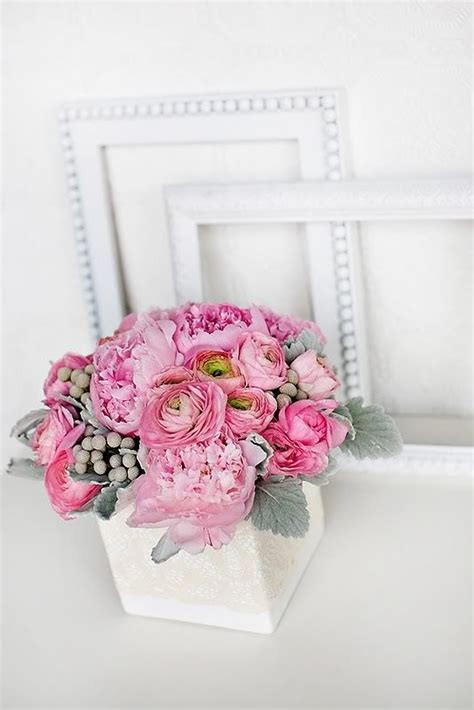 Pink Grey Floral Arrangement