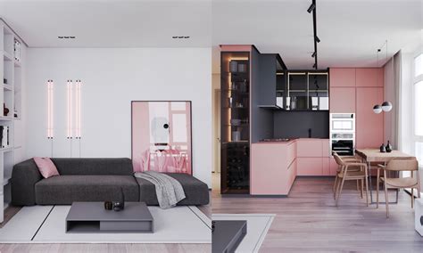 Pink Grey Interior Design