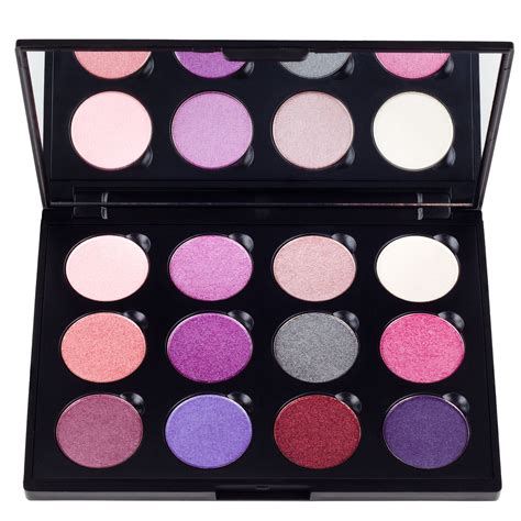 A pink makeup palette with various shades