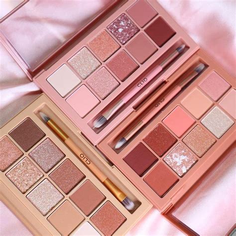 Pink makeup palette with various shades