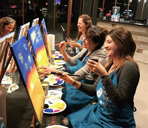 Paint and sip classes at Pinot's Palette Aliso Viejo