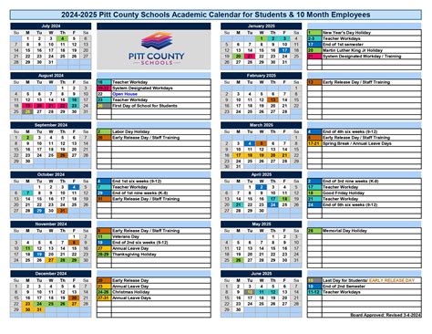 Pitt County Schools Calendar Image 1