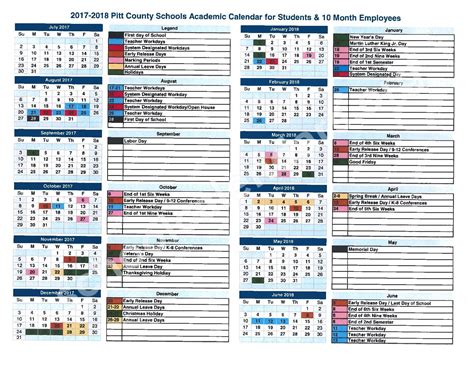 Pitt County Schools Calendar Image 4