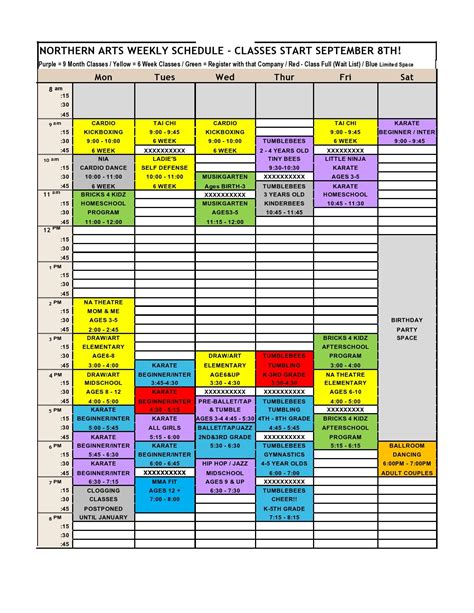 Planning Your Schedule