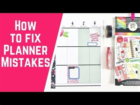 Planner Mistakes