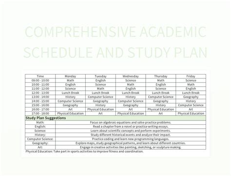 Planning Academic Schedules