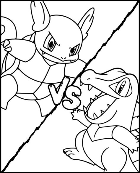 Pokemon battles coloring page