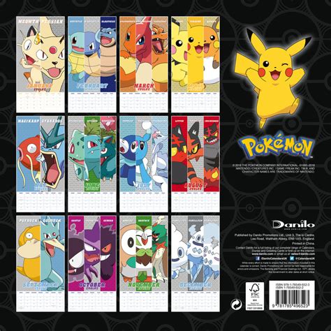 Pokemon calendar trivia