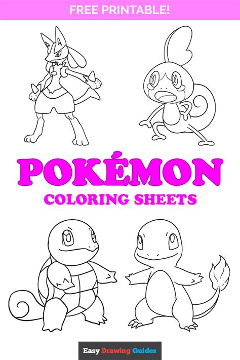 Pokémon coloring ideas