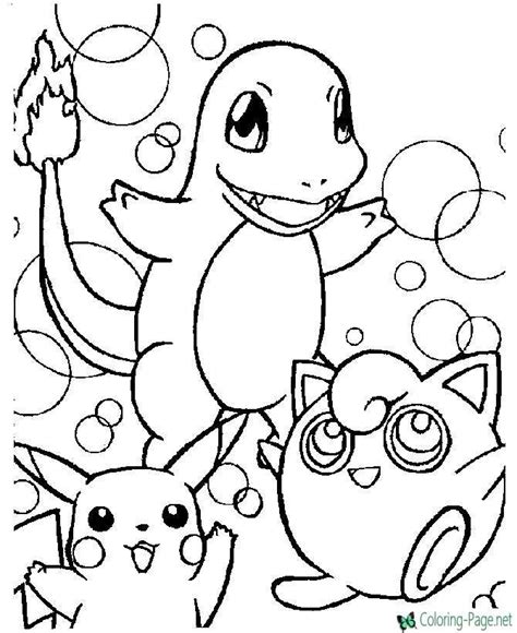 Pokémon coloring pages for boys