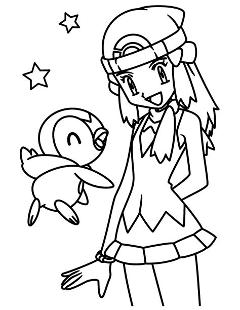 Pokémon coloring pages for girls