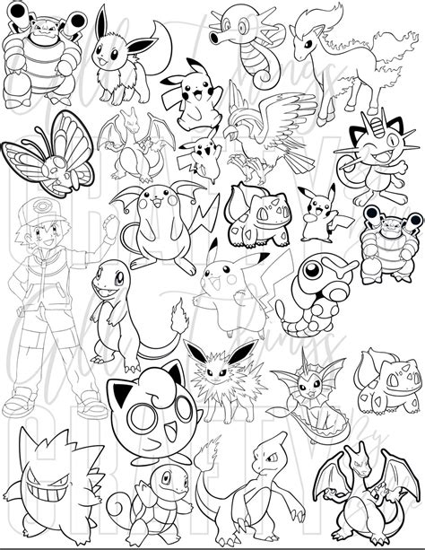 Pokémon coloring pages pdf