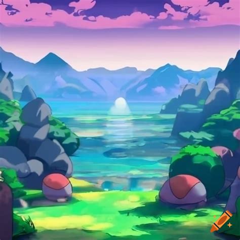 Pokemon landscapes coloring page