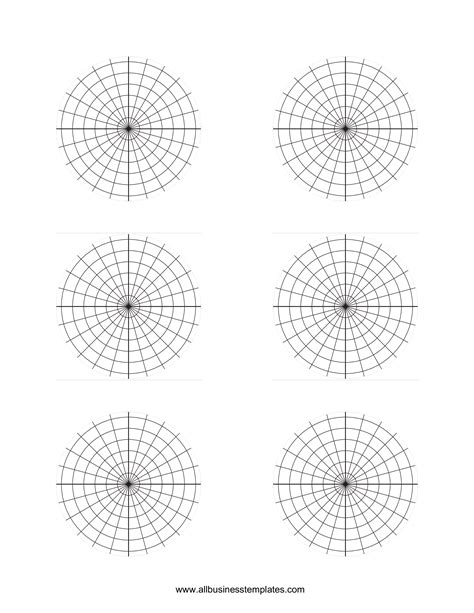 Polar Coordinate Paper Template