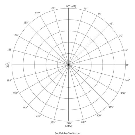 Polar Coordinate Paper Template