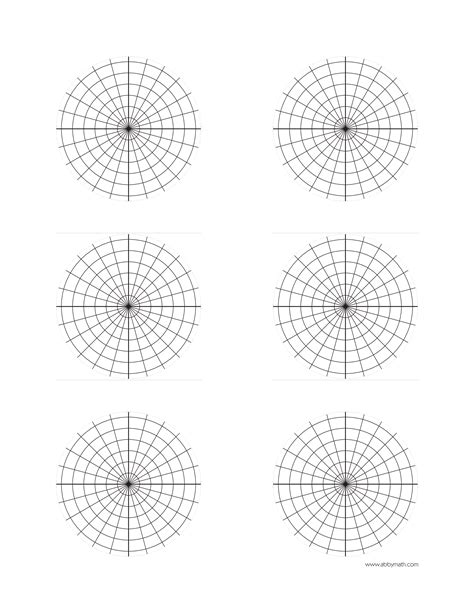 Polar Coordinate Paper Templates