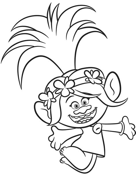 Poppy coloring pages for adults and kids