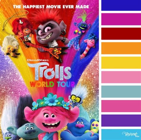 Poppy Trolls Color Palette Design Inspiration