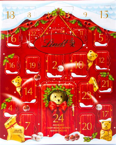 A variety of advent calendar candy brands