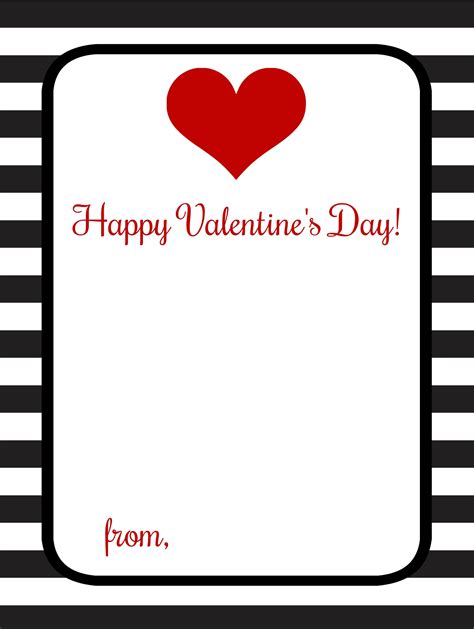 Popular Free Printable Valentine's Card Templates