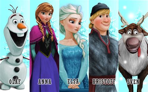 Images of popular Frozen characters for coloring