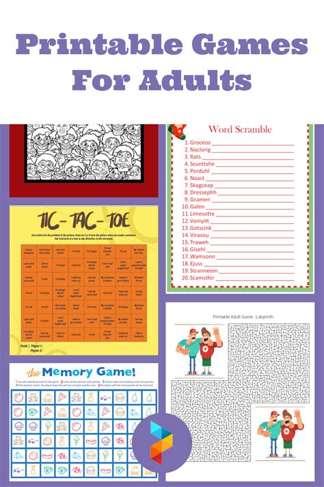 Popular printable games