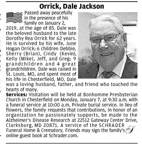 Example of Post Dispatch Obituaries