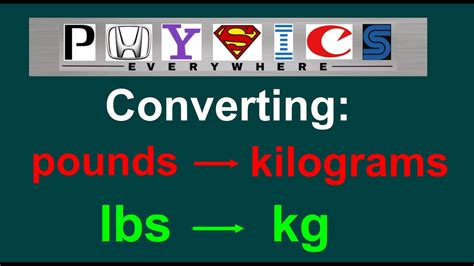 Pounds to Kilograms Conversion Applications