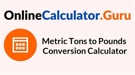 pounds to tons calculator