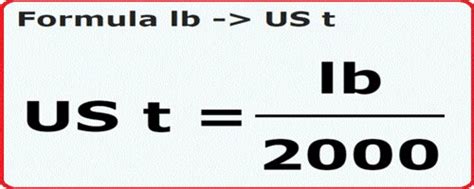 Pounds to Tons Conversion