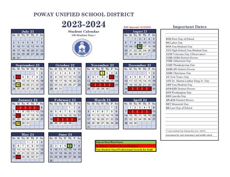 Powayusd School Calendar Image 1