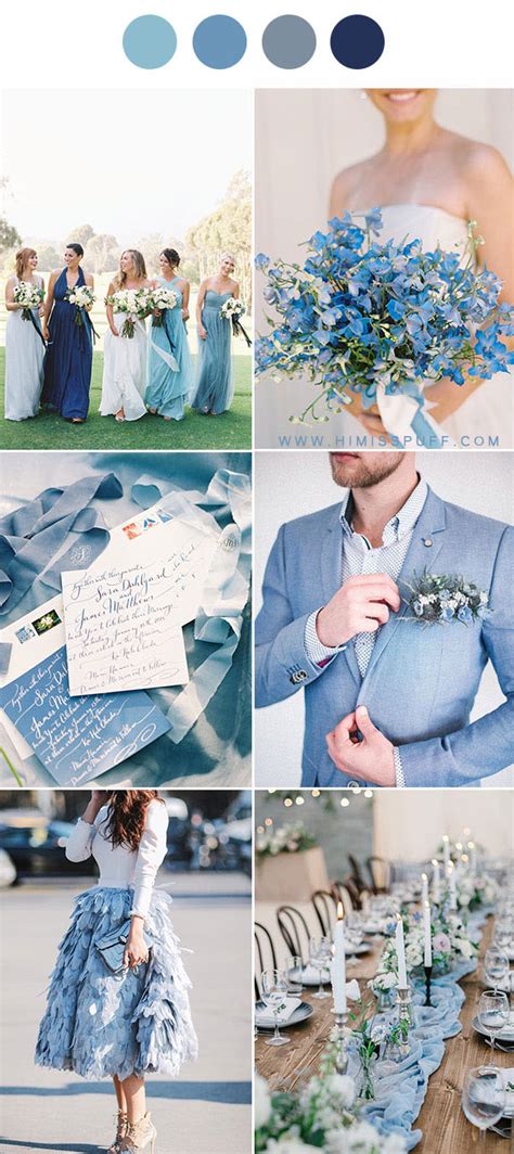 Powder blue wedding palette with silver and charcoal grey accents