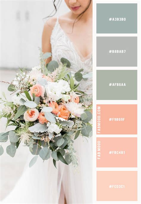 Powder Peach and Sage Pastel Color Palette