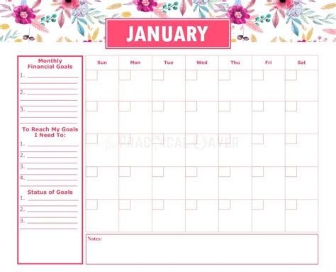 Practical uses of calendar printables