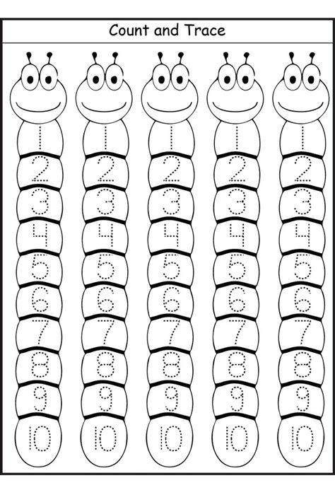 Preschool math number tracing