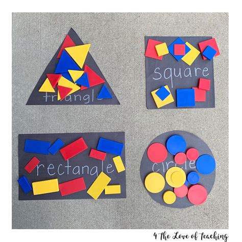 Preschool math shape sorting