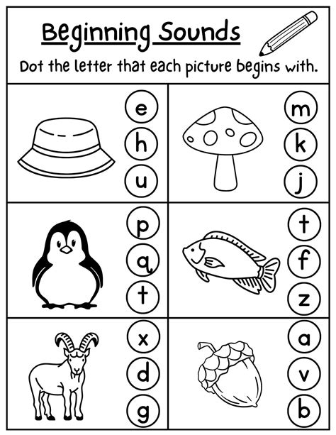 Description of Preschool Worksheets