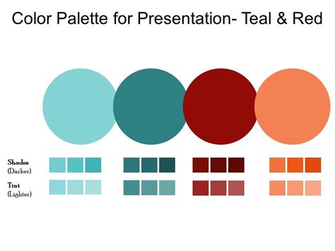 Example of a presentation colour palette