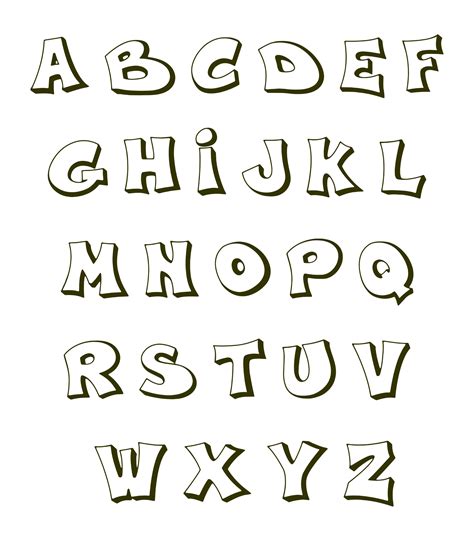 Printable Bubble Letters for Learning