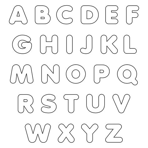 Printable Bubble Letters for Projects