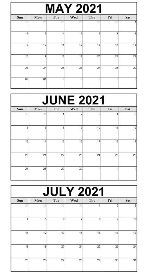 Description of Printable Calendar May June