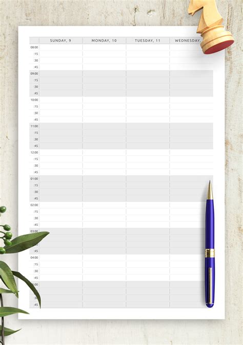 Printable calendar with appointments