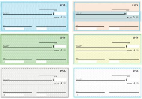 Security Features of Printable Checks Template