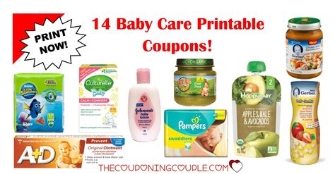 Printable coupons for baby products