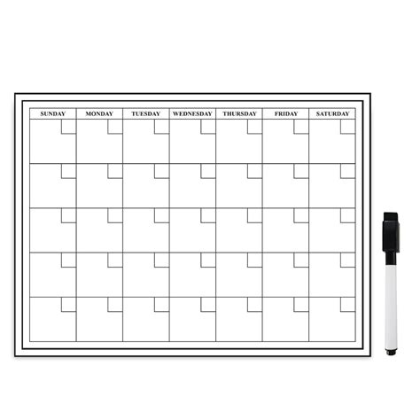 Description of Printable Erasable Calendars