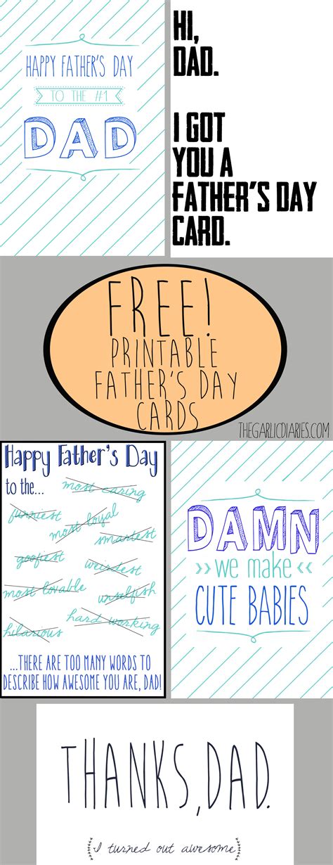 Printable Father's Day cards