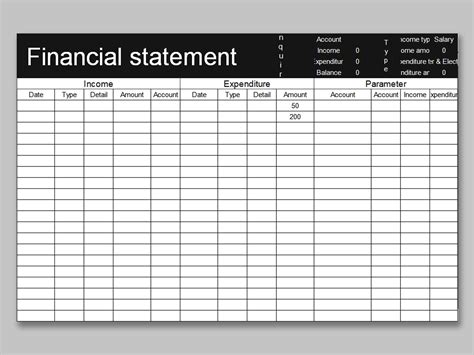 Printable Financial Templates